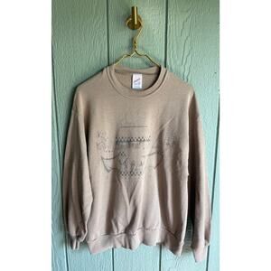 Vintage 90s Jerzees Crewneck Noah's Ark, Large Made In USA